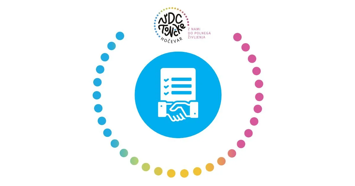 Ikona z dokumentom, logotip VDC Tončke Hočevar