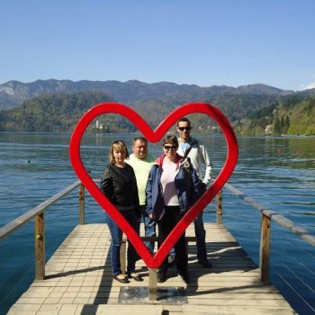 Uporabniki integrirane zaposlitve na izletu na Bledu.