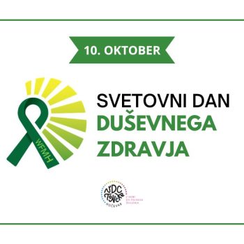 napis svetovni dan duševnega zdravja in datum 10. oktober, poleg tega še logotip VDC Tončke Hočevar in znak Svetovnega dne mentalnega zdravja